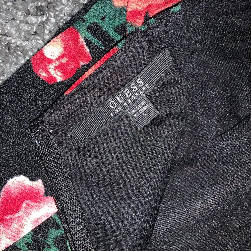 Red and black floral GUESS dress